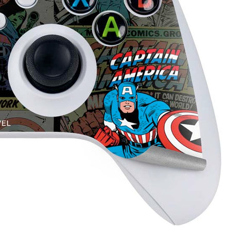 Marvel Classic Comics Captain America Vintage Xbox Series S Controller Skin
